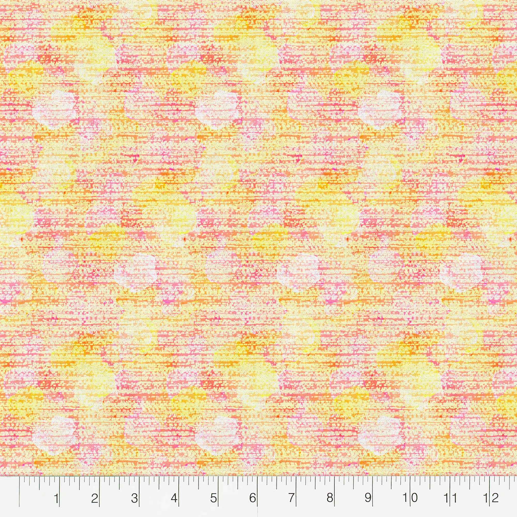 Fabric Editions Orange Abstract Cotton Fabric